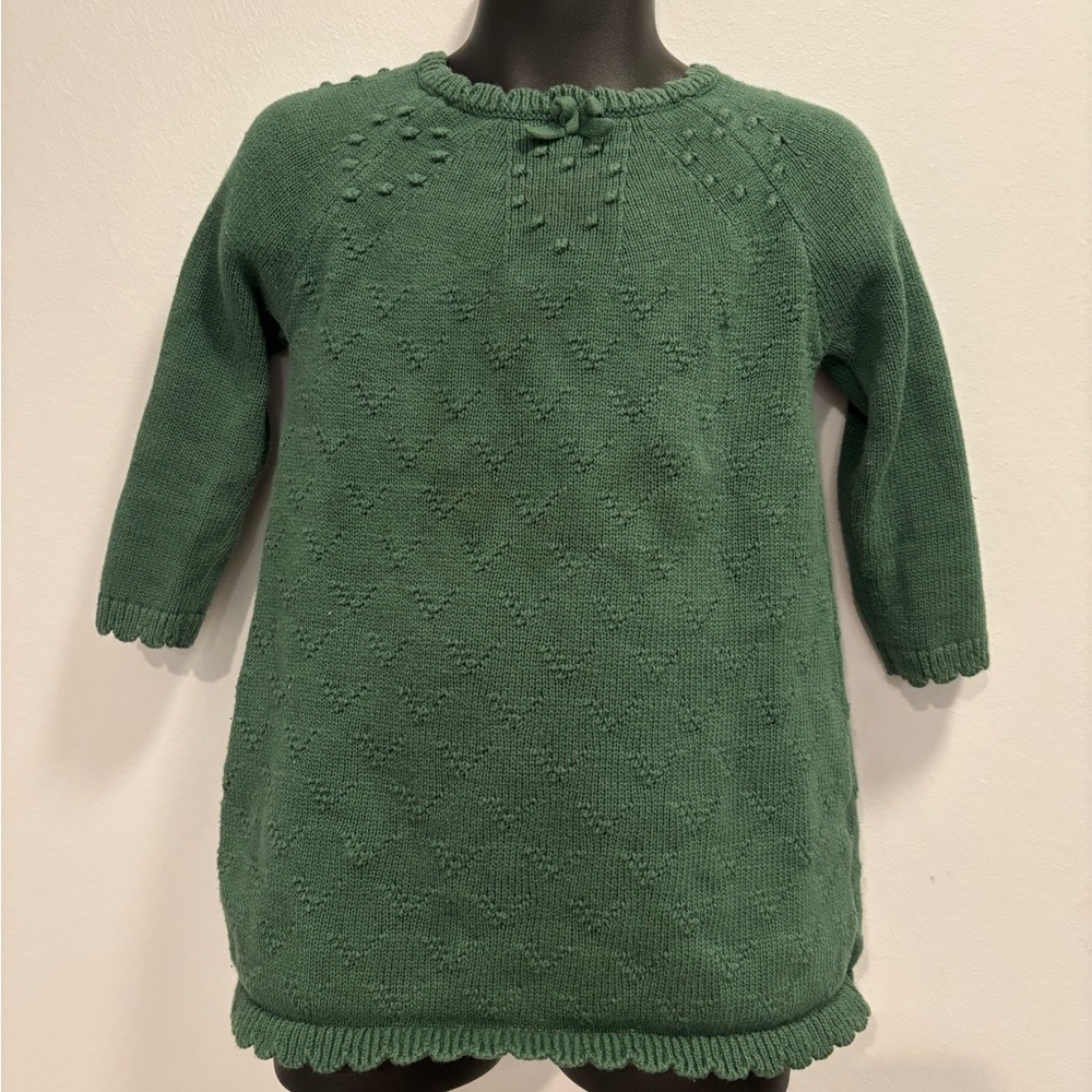 Cozy Girls Festive Winter Sweater Dress Cotton Knit